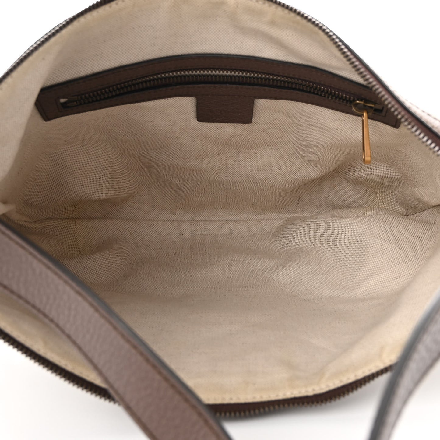 GG Supreme Monogram Web Small Ophidia Half Moon Hobo Brown