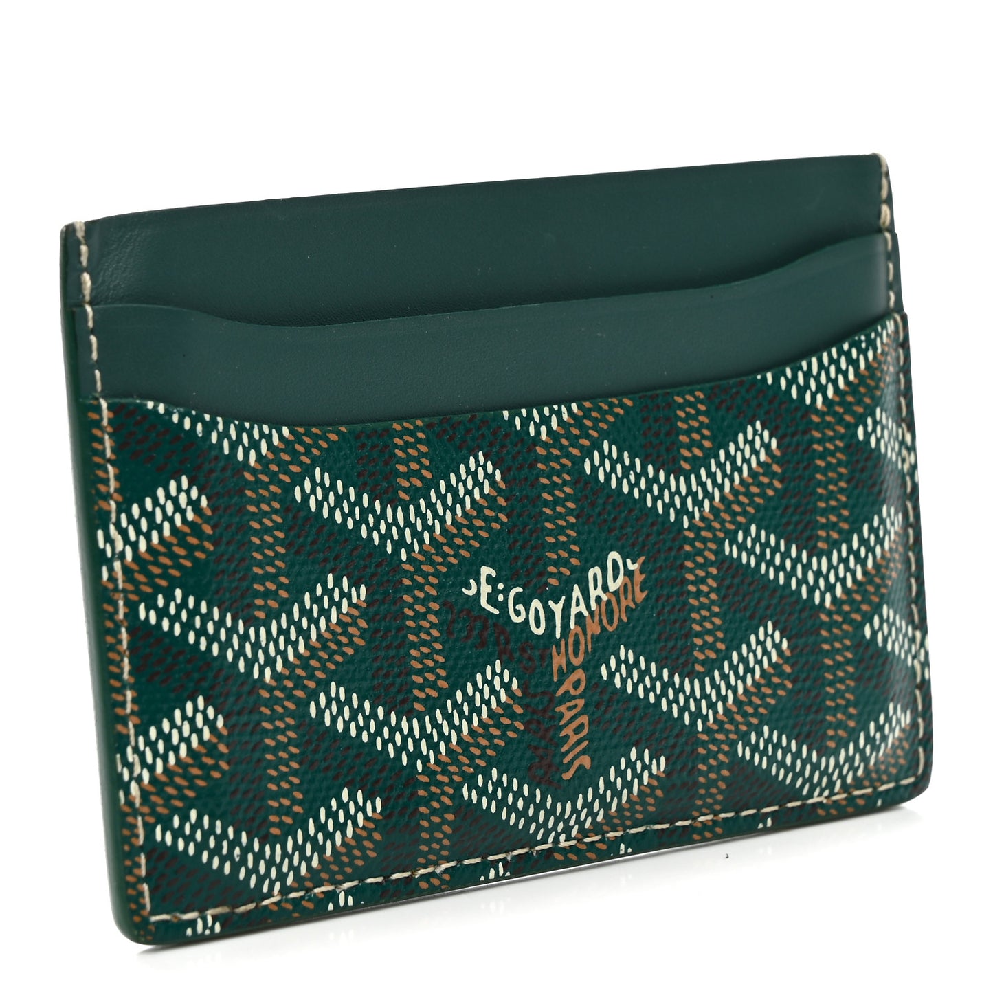 Goyardine Saint Sulpice Card Holder Green