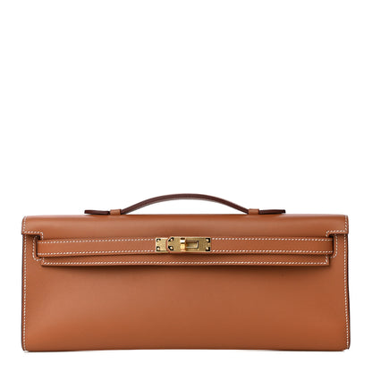 Hermes Swift Kelly Cut Clutch Pochette Gold 1 of 11