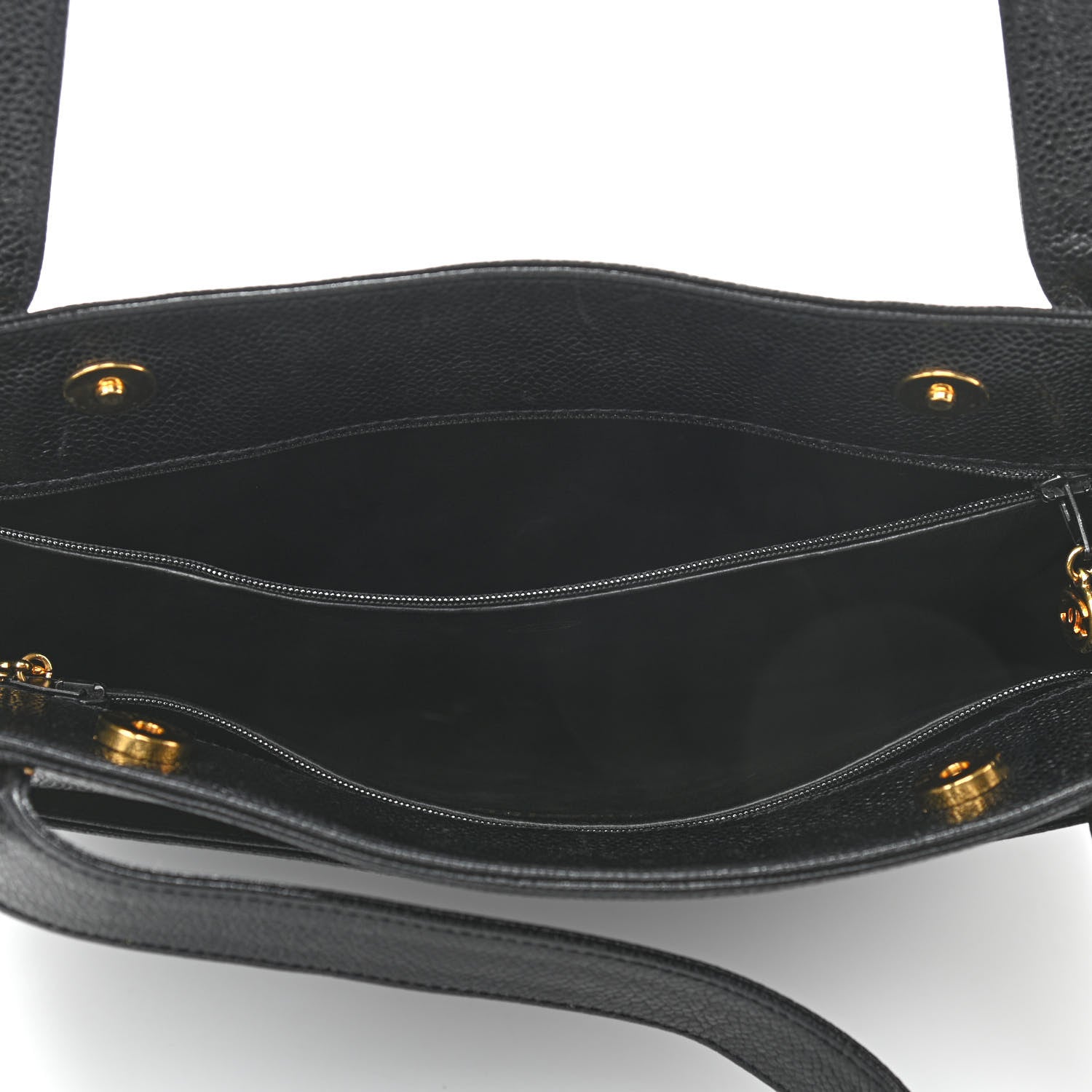 Chanel Caviar CC Tote Black 4 of 12