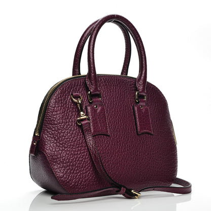 Burberry Heritage Grain Small Orchard Bowling Bag Damson Magenta 3 of 8