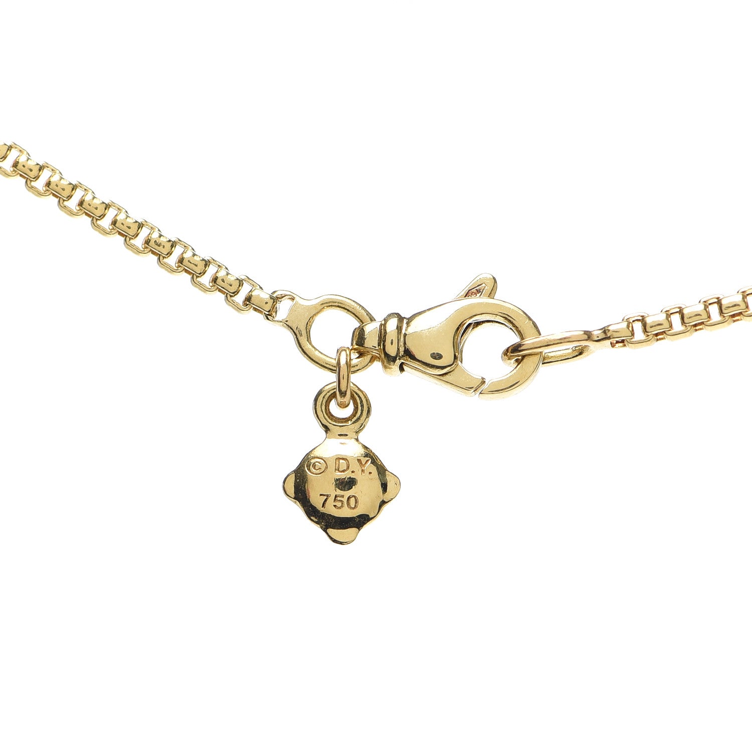 David Yurman 18K Yellow Gold 1.7mm Box Chain Necklace 16" 5 of 5