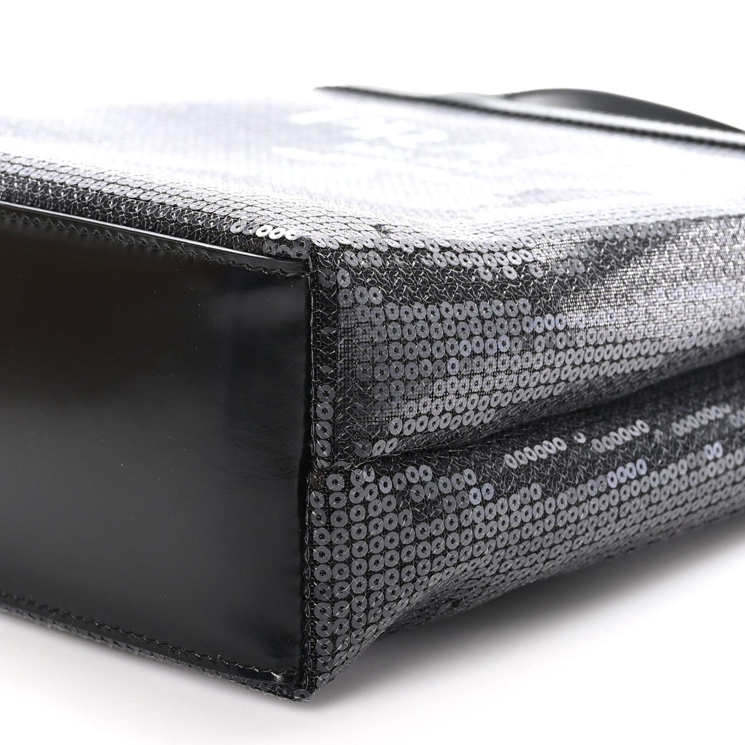 Prada Sequin Rete Paillettes Small Tote Bag Black 11 of 11