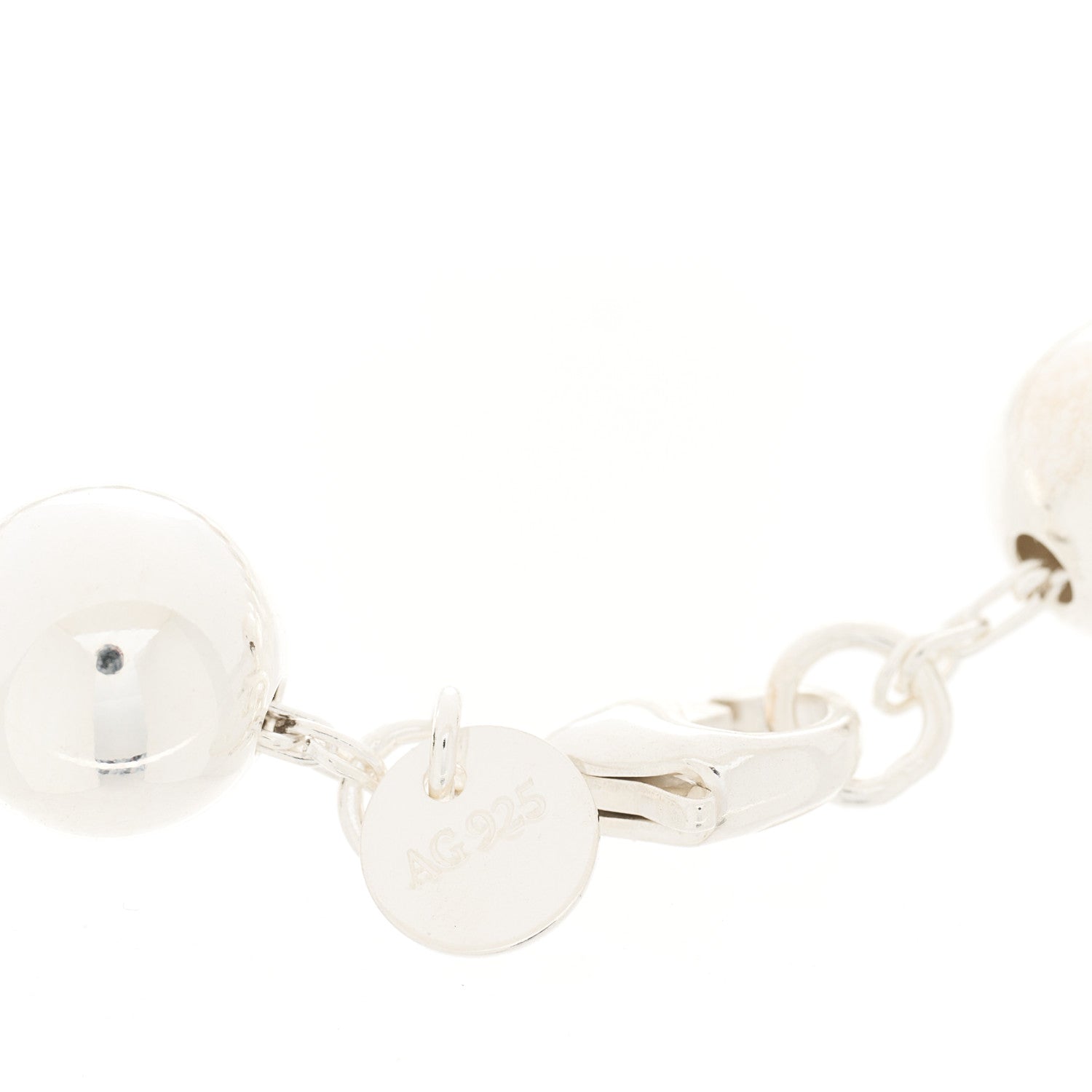 Tiffany Sterling Silver 10mm HardWear Ball Bracelet 4 of 5