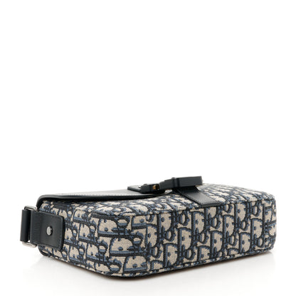 Christian Dior Oblique Jacquard Grained Calfskin Small Saddle Messenger Bag Beige Black 4 of 10