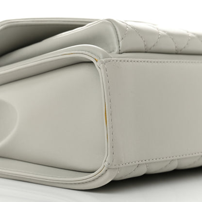 Chanel Lambskin Quilted Large Geometric Flap Light Grey 9 of 13