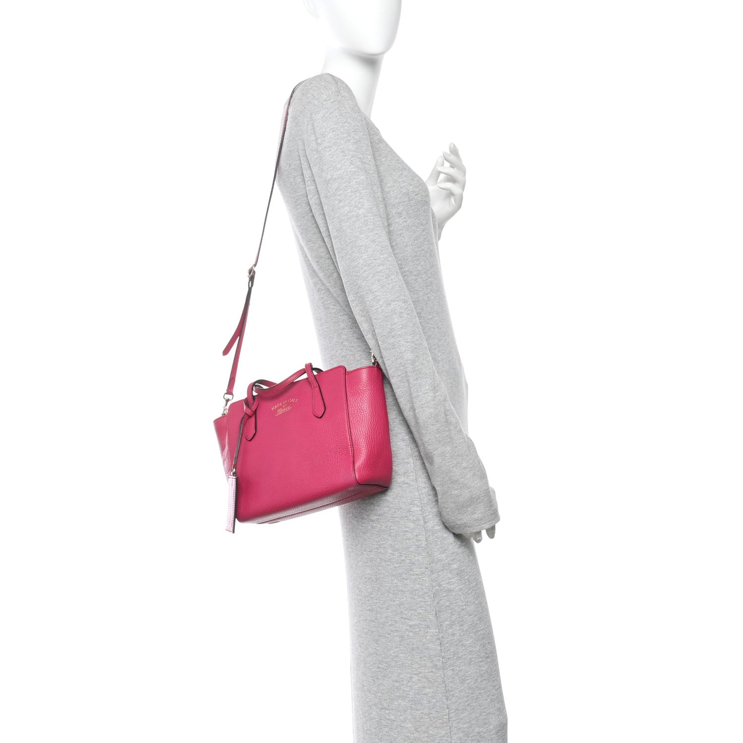 Gucci Dollar Calfskin Mini Swing Top Handle Bag Peonia Flower 2 of 11