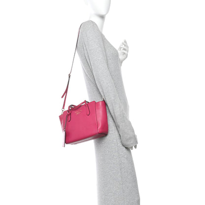 Gucci Dollar Calfskin Mini Swing Top Handle Bag Peonia Flower 2 of 11