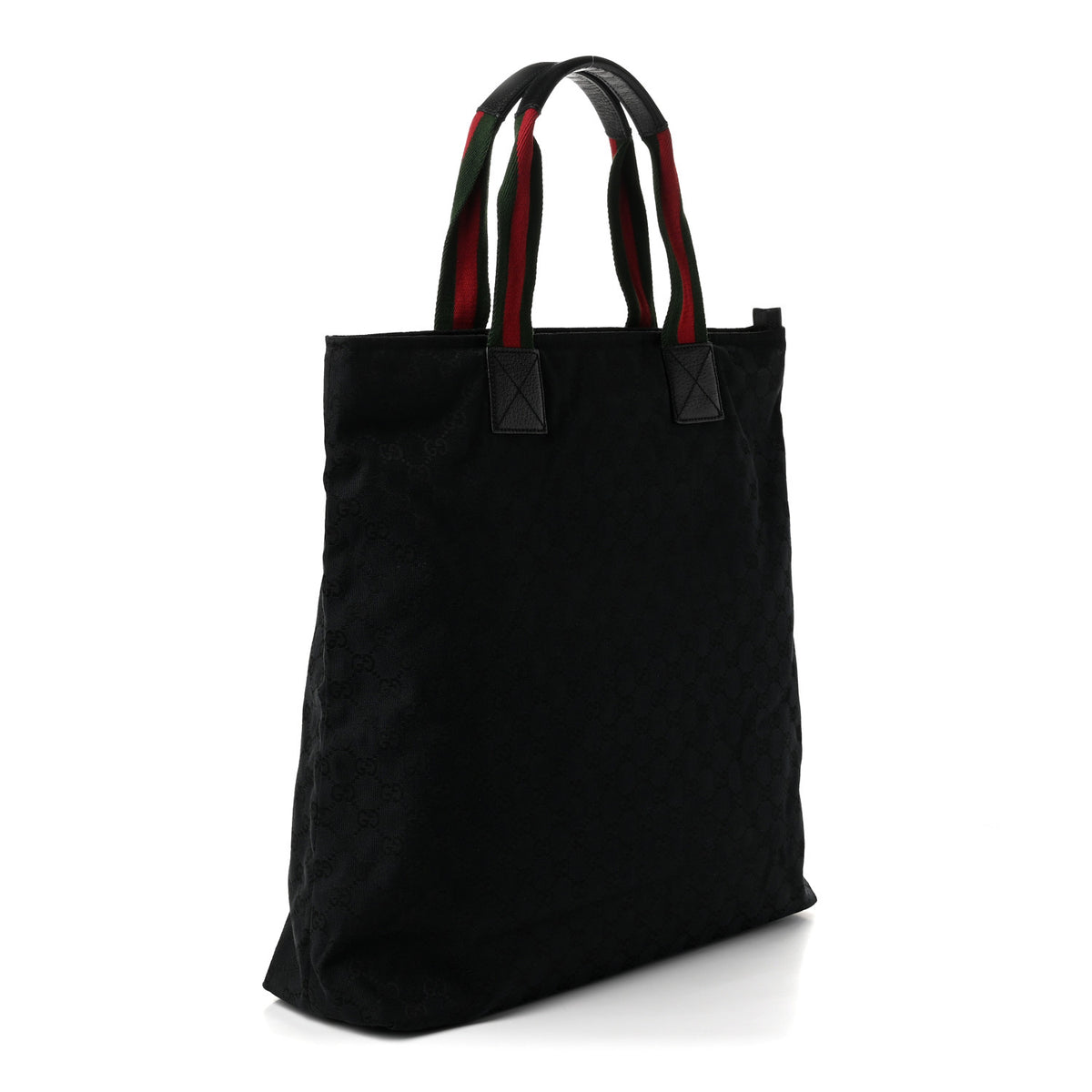 Gucci GG Monogram Large Web Handle Vertical Tote Black 3 of 10