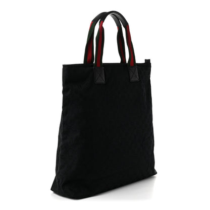 Gucci GG Monogram Large Web Handle Vertical Tote Black 3 of 10