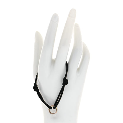 Cartier 18K Pink Yellow White Gold Trinity Adjustable Cord Bracelet Black 2 of 7