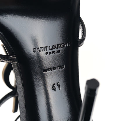 Saint Laurent Calfskin Cassandra 100 Sandals 41 Black 6 of 9