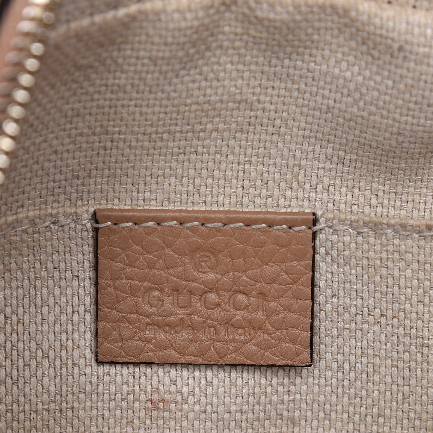 Pebbled Calfskin Small Soho Disco Bag Rose Beige