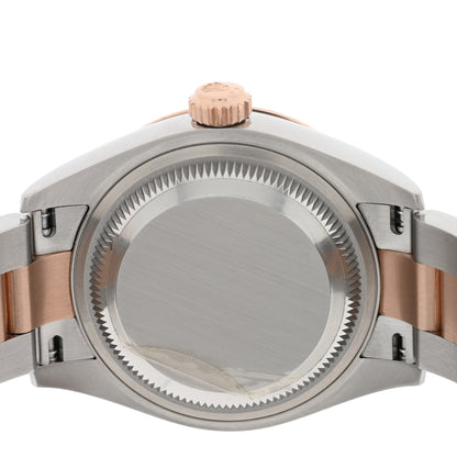 Rolex Stainless Steel 18K Everose Gold Diamond Mother of Pearl 28mm Oyster Perpetual Datejust Watch 279171 4 of 5