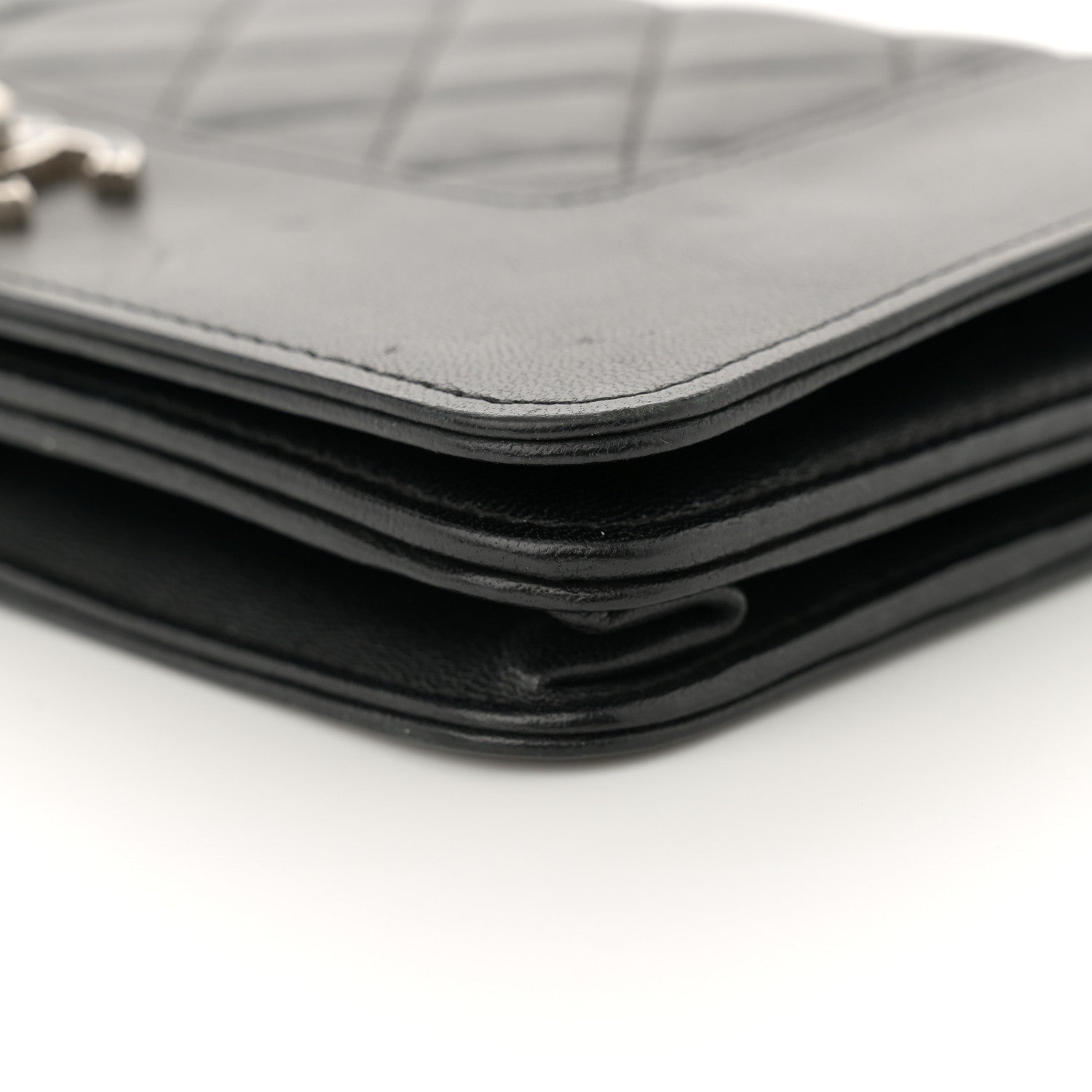 Chanel Sheepskin Quilted Mini Vintage Mademoiselle Wallet On Chain WOC Black 10 of 12