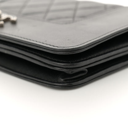 Chanel Sheepskin Quilted Mini Vintage Mademoiselle Wallet On Chain WOC Black 10 of 12