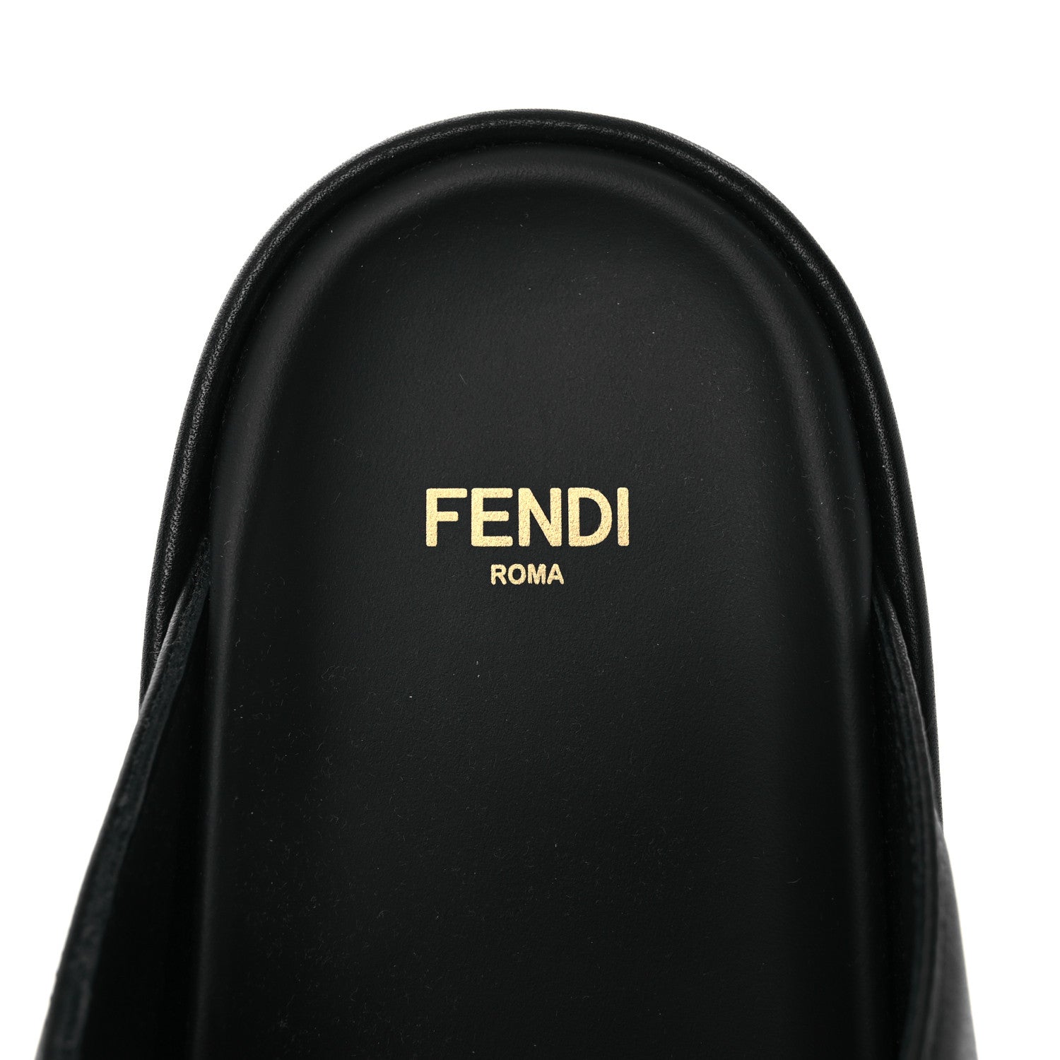 Fendi Vitello Womens Fendigraphy Slide Sandals 38.5 Black 9 of 13