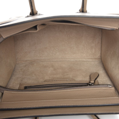 Celine Drummed Calfskin Micro Luggage Dune 5 of 7