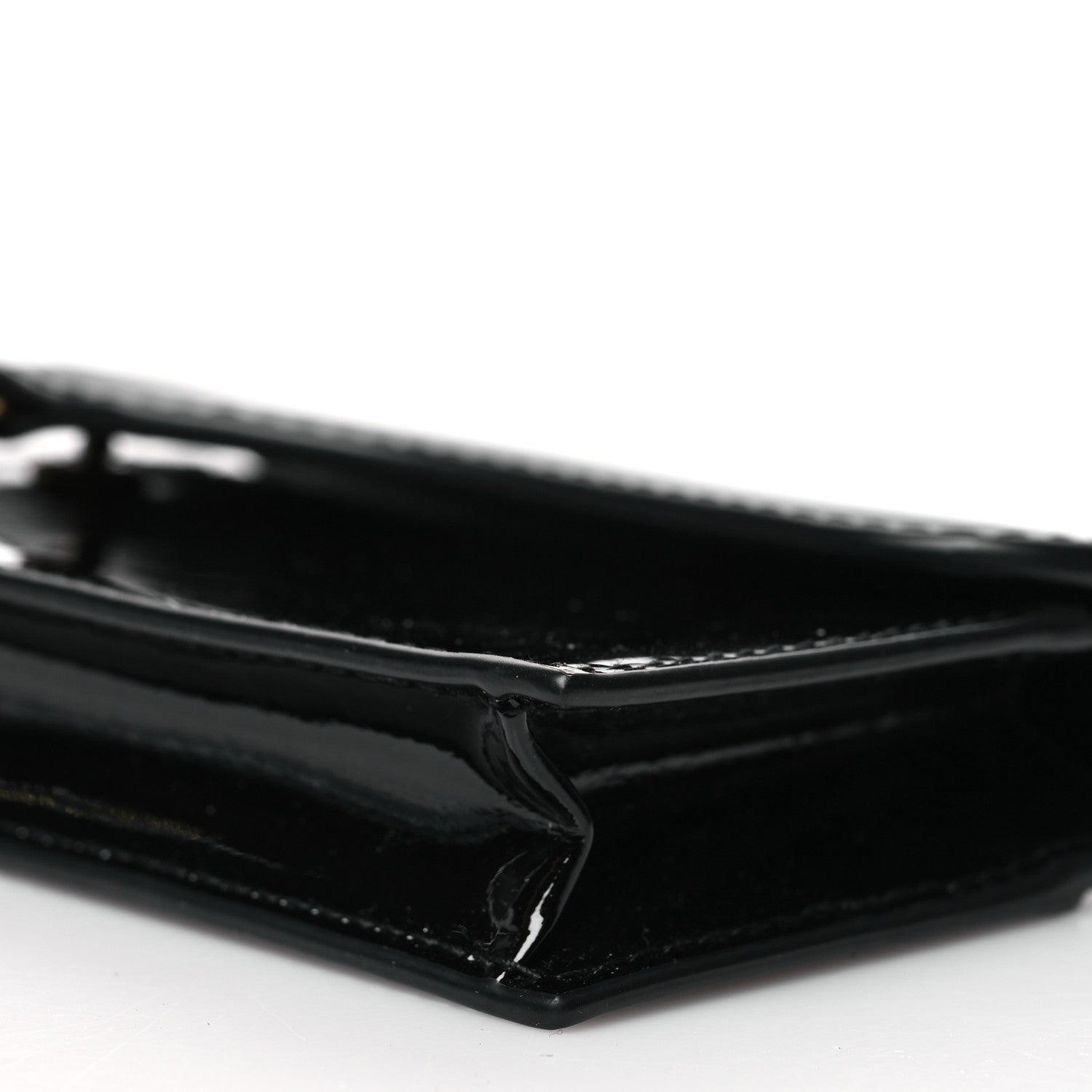 Christian Dior Patent Calfskin Saddle Card Holder Black 10 of 10