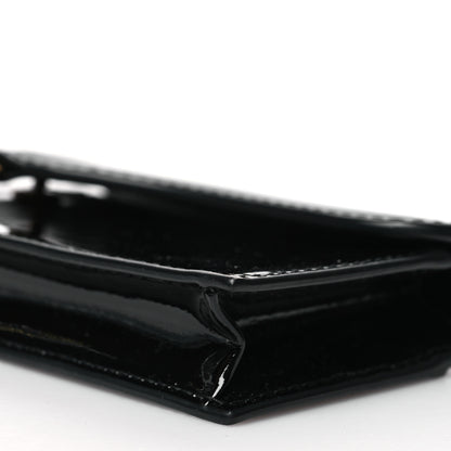 Christian Dior Patent Calfskin Saddle Card Holder Black 10 of 10