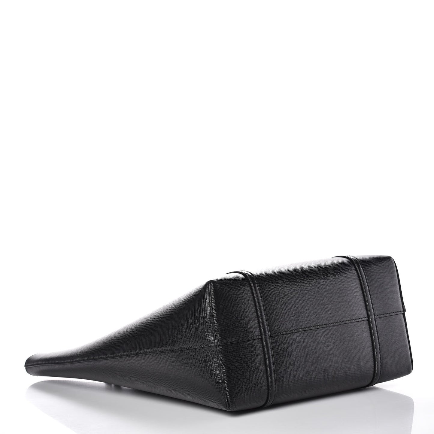 Textured Calfskin Miss Escape Tote Black