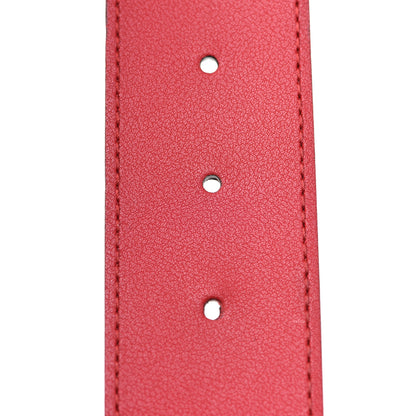 Gucci Moon Calfskin Torchon Double G 40mm Belt 80 32 Hibiscus Red 3 of 5