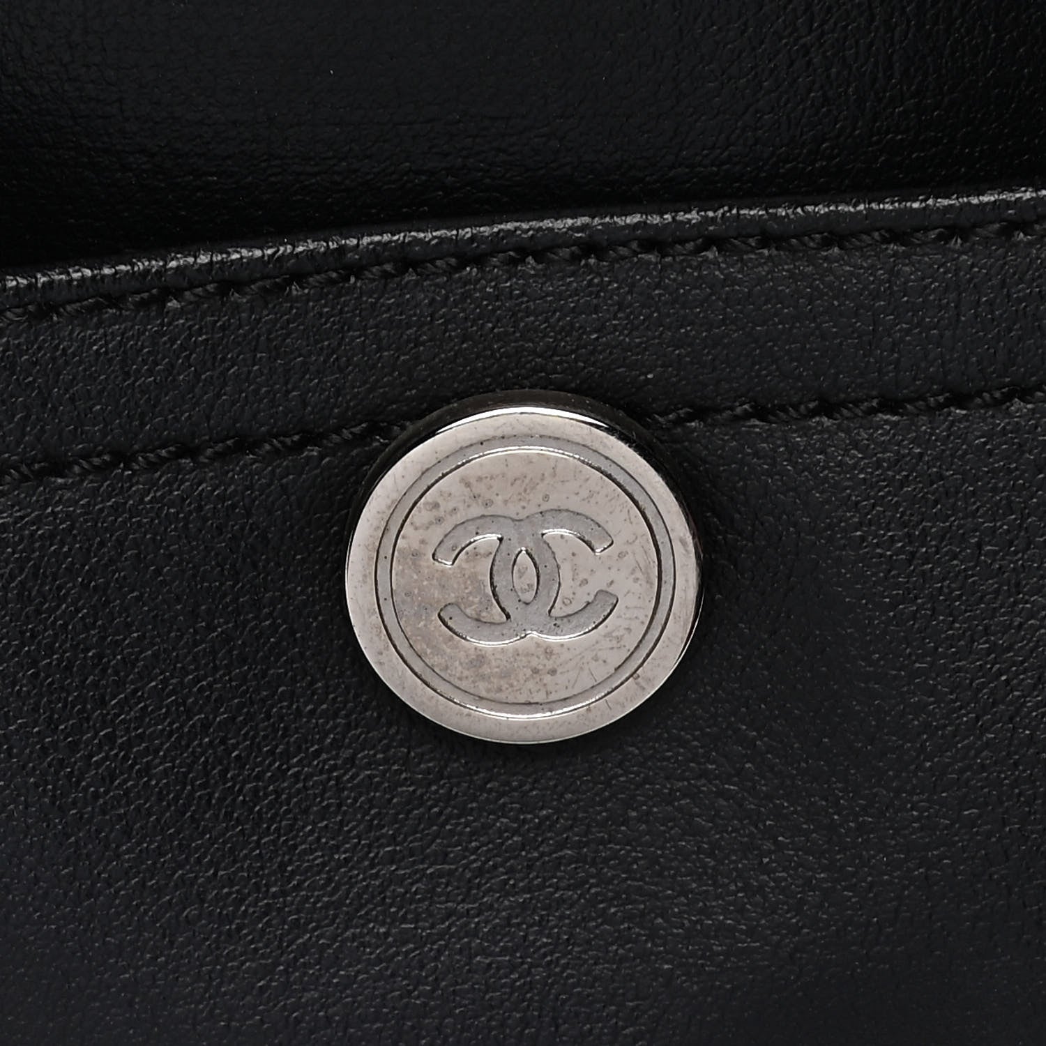 Chanel Coated Canvas Quilted Large Paris Biarritz Tote Black 17 of 19