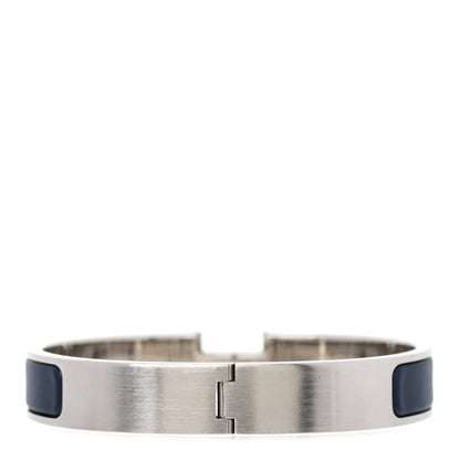 Hermes Matte Enamel Narrow Clic Clac HH Bracelet GM Bleu Nuit 3 of 6