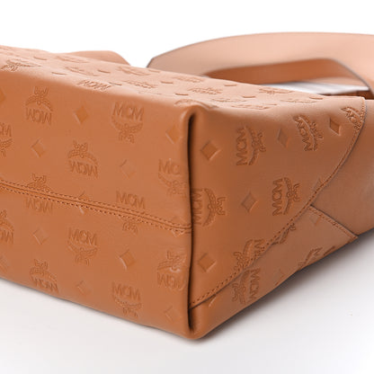 MCM Calfskin Ottomar Monogram Medium Klara Hobo Cognac 8 of 8