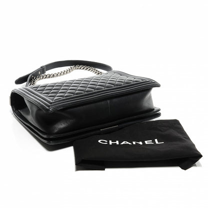 Chanel Calfskin Quilted Large Boy Flap Black 8 of 8