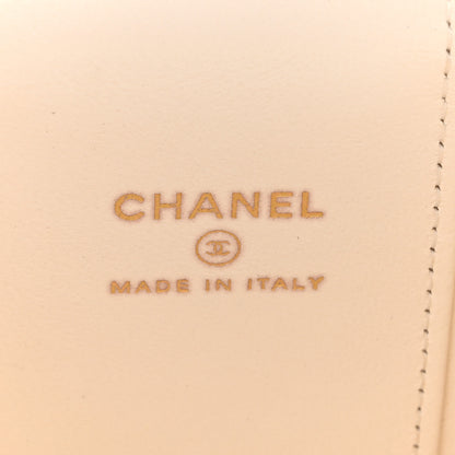 Chanel Lambskin Quilted Mini Vanity Case With Chain White 5 of 15