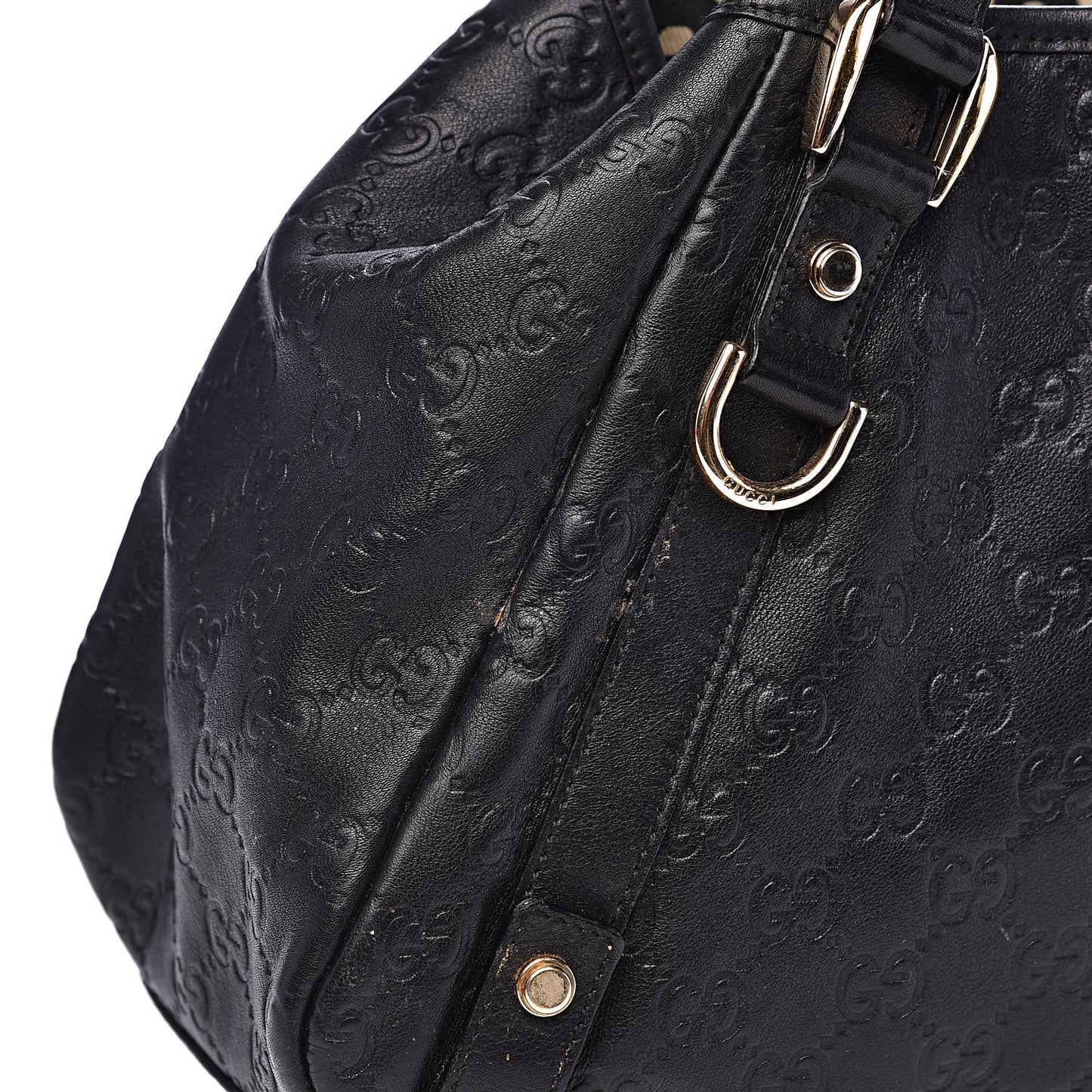 Guccissima Medium Abbey Shoulder Bag Black