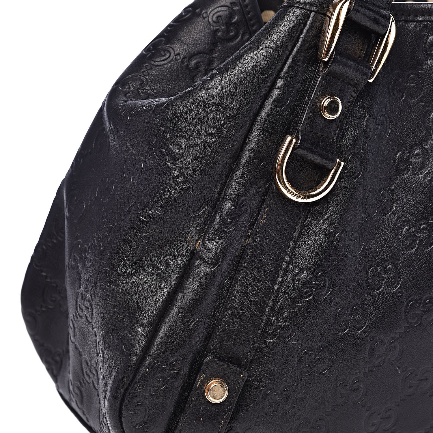 Gucci Guccissima Medium Abbey Shoulder Bag Black 11 of 16