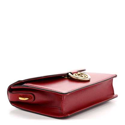 Gucci Textured Calfskin Small Torchon GG Ring Shoulder Bag New Cherry Red 4 of 14