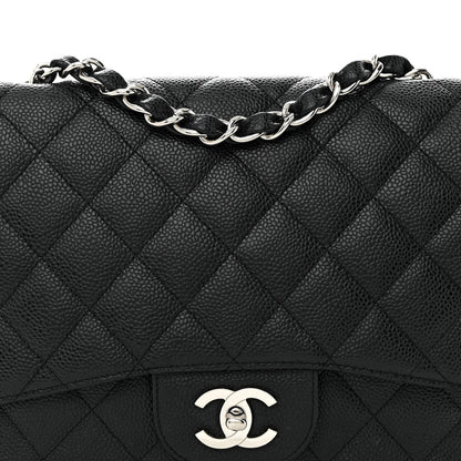 Chanel Caviar Quilted Jumbo Single Flap Black 8 of 13