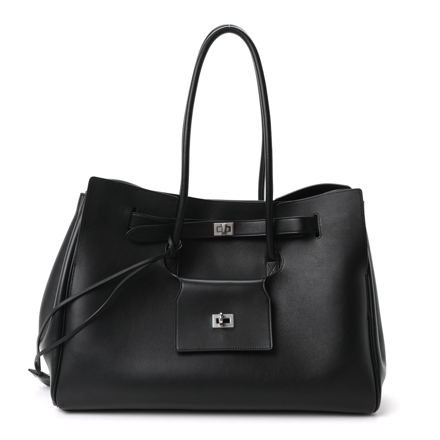 Smooth Calfskin Large Bel Air Carry All Bag Black