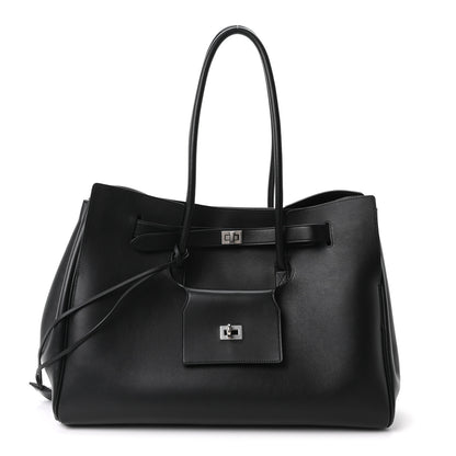 Balenciaga Smooth Calfskin Large Bel Air Carry All Bag Black 1 of 9