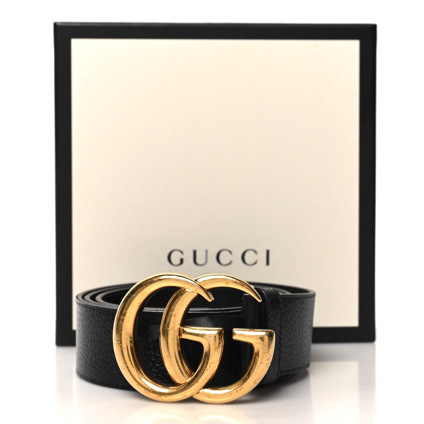 Textured Dollar Calfskin Double G 40mm Belt 90 36 Black