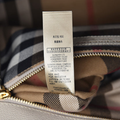 Burberry Soft Grain Calfskin Medium Buckle Tote Limestone 10 of 10