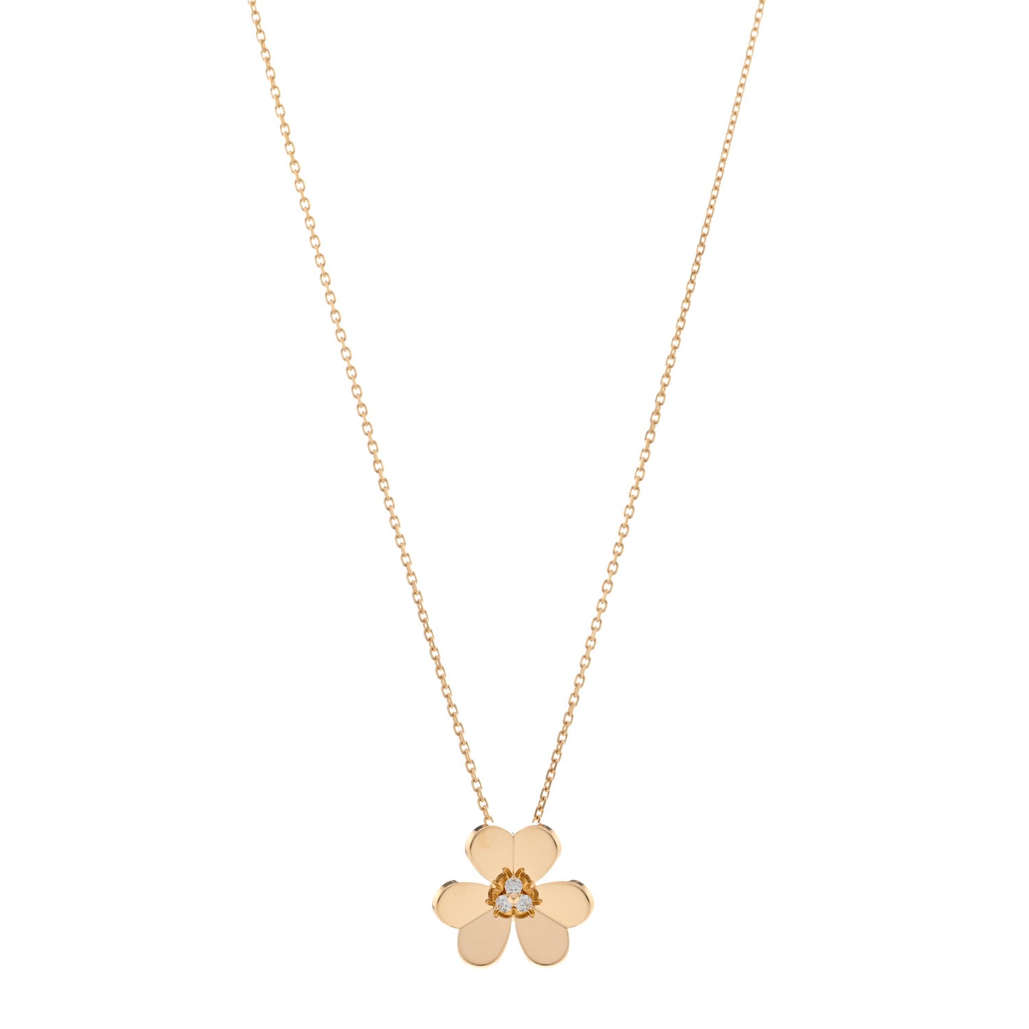 18K Yellow Gold Diamond Large Frivole Pendant Necklace