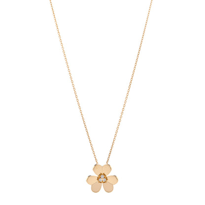 Van Cleef & Arpels 18K Yellow Gold Diamond Large Frivole Pendant Necklace 1 of 5
