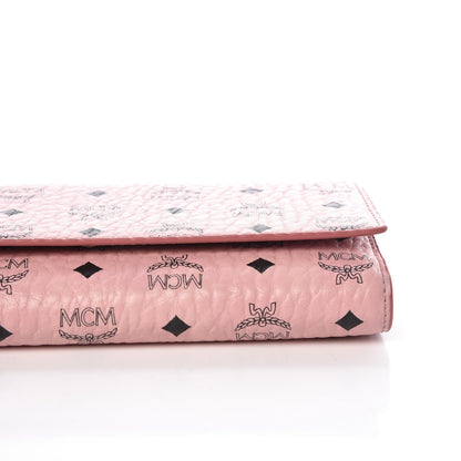 MCM Visetos Continental Flap Wallet Soft Pink 10 of 11