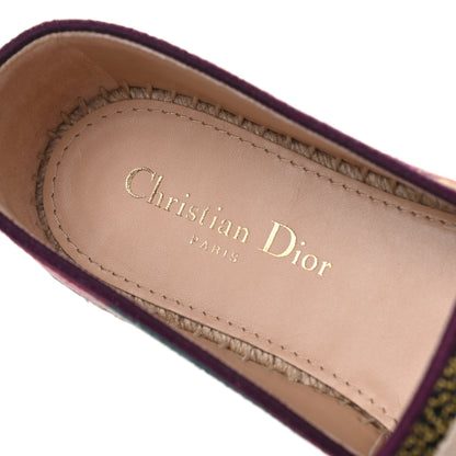 Christian Dior Cotton Embroidered Patchwork Granville Espadrille 38 Multicolor 6 of 11