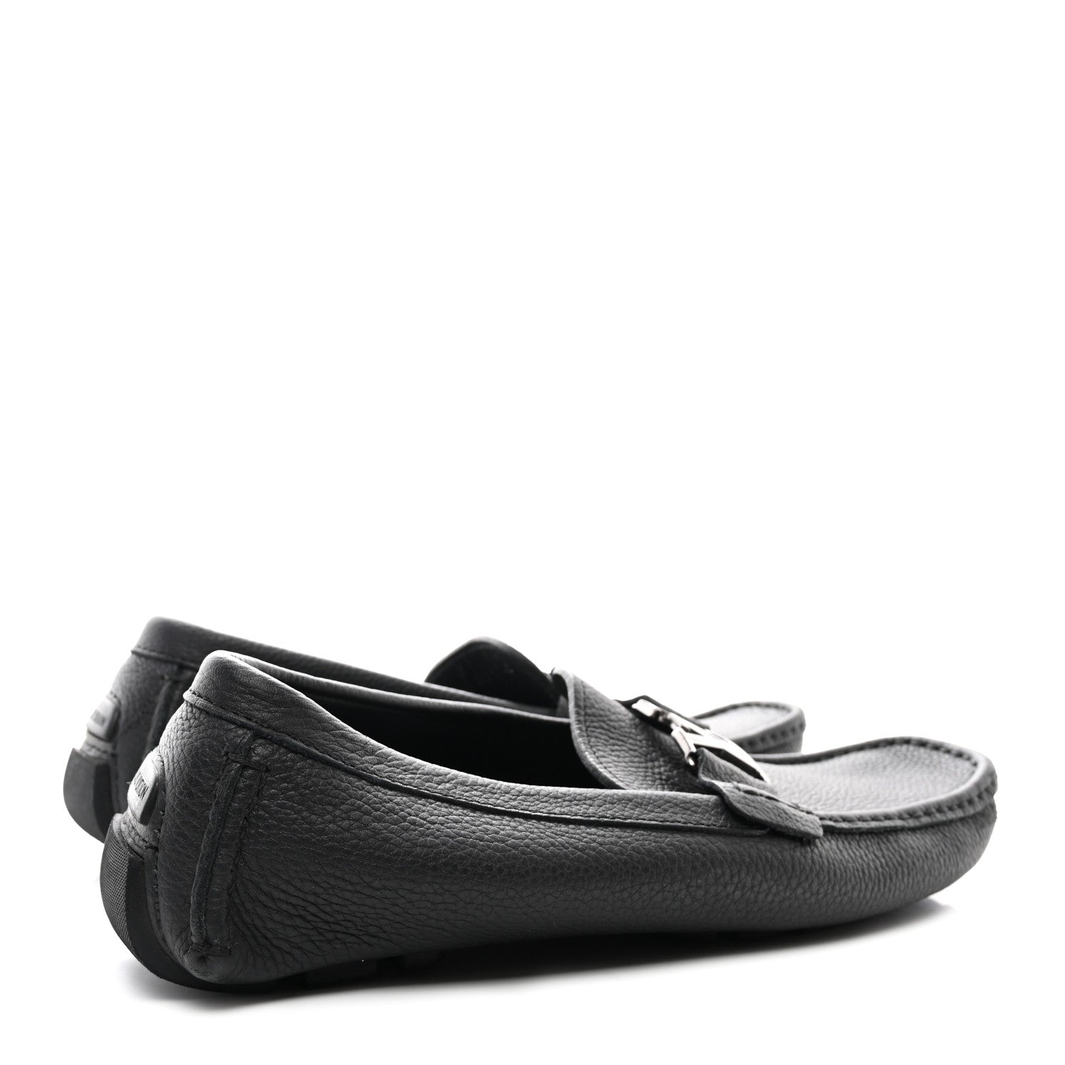 Louis Vuitton Taiga Mens Monte Carlo Car Shoe Moccasin Loafers 45 Black 4 of 11