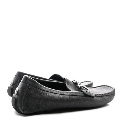Louis Vuitton Taiga Mens Monte Carlo Car Shoe Moccasin Loafers 45 Black 4 of 11