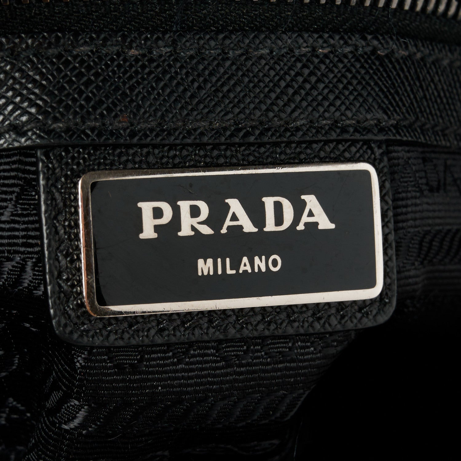 Prada Tessuto Nylon Saffiano Shoulder Bag Black 6 of 11