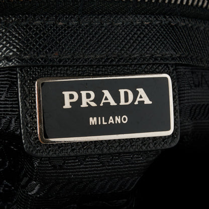 Prada Tessuto Nylon Saffiano Shoulder Bag Black 6 of 11