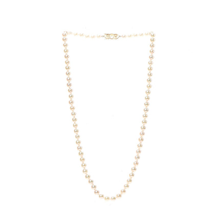 Mikimoto 18K Gold Cultured Akoya 6-6.5mm Pearl Strand Necklace 19 3 of 6