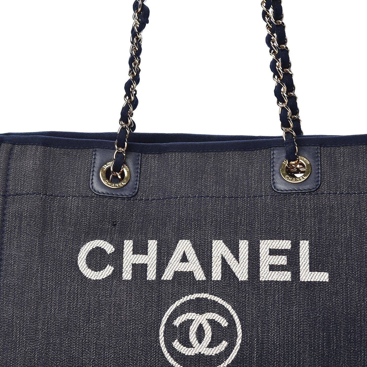 Denim Small Deauville Tote Dark Blue