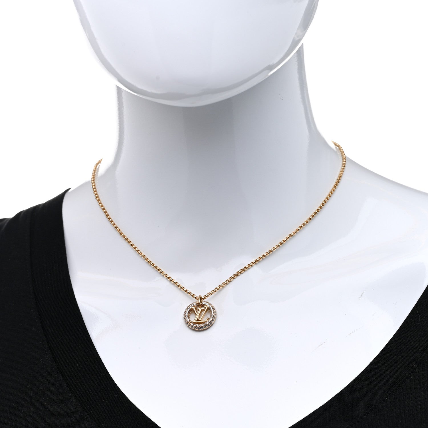 Louis Vuitton Metal Crystal Louise By Night Necklace 2 of 7